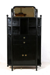 BLACK, ART NOUVEAU, DISPLAY CABINET, HOFFMANN, THONET