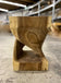 ORGANIC MODERN SUAR WOOD SIDE TABLE, STOOL, INDONESIA, 2023