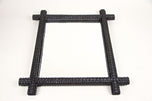 RUSTIC, WOODEN, TRAMP ART, MIRROR, HAND CARVED, AUSTRIA, CIRCA 1830