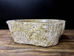 PETRIFIED WOOD SINK, BEIGE, BROWN, GREY TONES, ORGANIC MODERN, TOP QUALITY