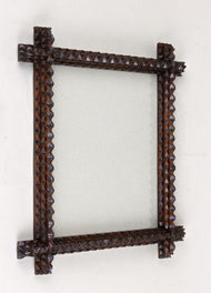 19TH CENTURY, AUSTRIA, TRAMP ART, PHOTO FRAME, ORIGINAL GLASS
