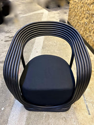 CONTEMPORARY, MODERN, BLACK BAMBOO BENTWOOD ARMCHAIR