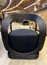 CONTEMPORARY, MODERN, BLACK BAMBOO BENTWOOD ARMCHAIR