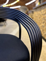 CONTEMPORARY, MODERN, BLACK BAMBOO BENTWOOD ARMCHAIR
