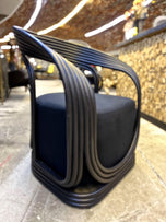 CONTEMPORARY, MODERN, BLACK BAMBOO BENTWOOD ARMCHAIR