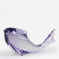 CONTEMPORARY, ITALY, PURPLE MURANO GLASS FISH, CIRCA 1970