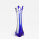 MURANO GLASS, ITALY, BLUE CLEAR, GLASS VASE, LATE MID CENTURY