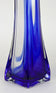 MURANO GLASS, ITALY, BLUE CLEAR, GLASS VASE, LATE MID CENTURY