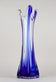 MURANO GLASS, ITALY, BLUE CLEAR, GLASS VASE, LATE MID CENTURY