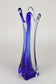 MURANO GLASS, ITALY, BLUE CLEAR, GLASS VASE, LATE MID CENTURY