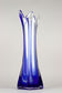MURANO GLASS, ITALY, BLUE CLEAR, GLASS VASE, LATE MID CENTURY