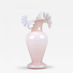 20TH CENTURY, ART NOUVEAU, PINK, FRILLY, GLASS VASE, AUSTRIA, CIRCA 1900