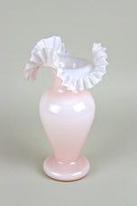 20TH CENTURY, ART NOUVEAU, PINK, FRILLY, GLASS VASE, AUSTRIA, CIRCA 1900