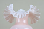 20TH CENTURY, ART NOUVEAU, PINK, FRILLY, GLASS VASE, AUSTRIA, CIRCA 1900