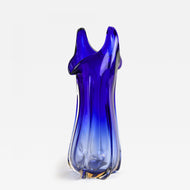 CONTEMPORARY, DARK BLUE, MURANO GLASS VASE, ITALY, CIRCA 1970