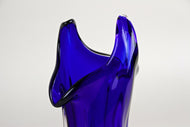 CONTEMPORARY, DARK BLUE, MURANO GLASS VASE, ITALY, CIRCA 1970