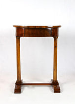 OVAL, 19TH CENTURY, NUTWOOD SIDE TABLE, AUSTRIA, CIRCA 1830
