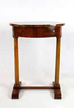 OVAL, 19TH CENTURY, NUTWOOD SIDE TABLE, AUSTRIA, CIRCA 1830