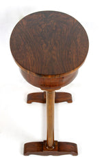OVAL, 19TH CENTURY, NUTWOOD SIDE TABLE, AUSTRIA, CIRCA 1830