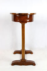 OVAL, 19TH CENTURY, NUTWOOD SIDE TABLE, AUSTRIA, CIRCA 1830