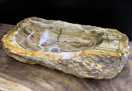 Petrified Wood Sink, Top Quality, Beige, Brown, Yellow Tones