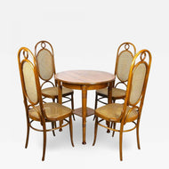 THONET, BENTWOOD, TABLE, CHAIRS, ART NOUVEAU