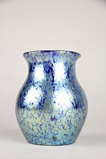 LOETZ WITWE, ART NOUVEAU, GLASS VASE, COBALT, PAPILLON, BOHEMIA, CIRCA 1903