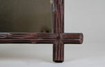 RUSTIC, WOODEN, BLACK FOREST, WALL MIRROR, AUSTRIA, CIRCA 1900