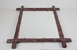 RUSTIC, WOODEN, BLACK FOREST, WALL MIRROR, AUSTRIA, CIRCA 1900