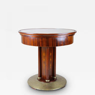 ART NOUVEAU, MAHOGANY, GAMING TABLE, HAMMERED BRASS, AUSTRIA, CIRCA 1910