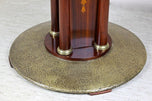 ART NOUVEAU, MAHOGANY, GAMING TABLE, HAMMERED BRASS, AUSTRIA, CIRCA 1910