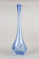 20TH CENTURY, ITALY, LIGHT BLUE MURANO GLASS VASE, 1970