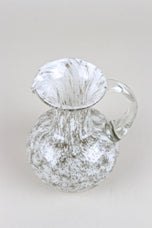 MID CENTURY, ITALY, MURANO GLASS VASE, GLASS JUG, BUBBLES, CIRCA 1960