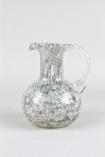 MID CENTURY, ITALY, MURANO GLASS VASE, GLASS JUG, BUBBLES, CIRCA 1960