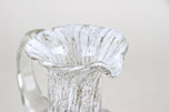 MID CENTURY, ITALY, MURANO GLASS VASE, GLASS JUG, BUBBLES, CIRCA 1960