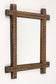 19TH CENTURY, AUSTRIA, TRAMP ART, RUSTIC WALL MIRROR, TRICOLORED, CIRCA 1870