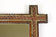 19TH CENTURY, AUSTRIA, TRAMP ART, RUSTIC WALL MIRROR, TRICOLORED, CIRCA 1870