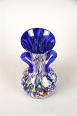 MID-CENTURY, ITALY, MURANO GLASS VASE, MULTICOLOR, 1950
