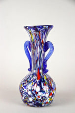MID-CENTURY, ITALY, MURANO GLASS VASE, MULTICOLOR, 1950