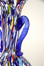MID-CENTURY, ITALY, MURANO GLASS VASE, MULTICOLOR, 1950