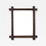 19TH CENTURY, AUSTRIA, TRAMP ART PHOTO FRAME, RUSTIC STYLE, CIRCA 1880