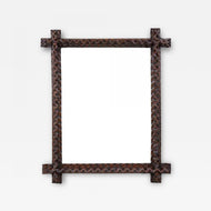19TH CENTURY, AUSTRIA, TRAMP ART PHOTO FRAME, RUSTIC STYLE, CIRCA 1880
