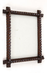 19TH CENTURY, AUSTRIA, TRAMP ART PHOTO FRAME, RUSTIC STYLE, CIRCA 1880