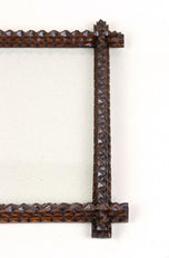 19TH CENTURY, AUSTRIA, TRAMP ART PHOTO FRAME, RUSTIC STYLE, CIRCA 1880