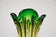 MID-CENTURY, ITALY, MURANO GLASS VASE, GREEN, YELLOW, CIRCA 1960
