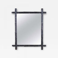 19TH CENTURY, AUSTRIA, RUSTIC WALL MIRROR, BLACK FOREST