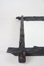 19TH CENTURY, AUSTRIA, RUSTIC WALL MIRROR, BLACK FOREST