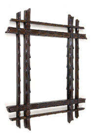 BLACK FOREST RUSTIC WALL MIRROR, AUSTRIA, 19TH CENTURY, CIRCA 1870