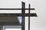 BLACK FOREST RUSTIC WALL MIRROR, AUSTRIA, 19TH CENTURY, CIRCA 1870