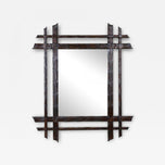 19TH CENTURY, AUSTRIA, RUSTIC BLACK FOREST, WALL MIRROR, CIRCA 1870